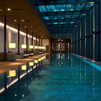 Spa pool, Chedi Andermatt