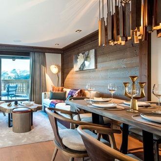 Living area in Scott Dunn Residences, Courchevel