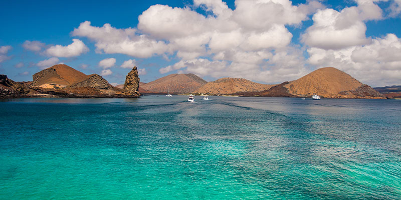 Yachts on Bartolome Island