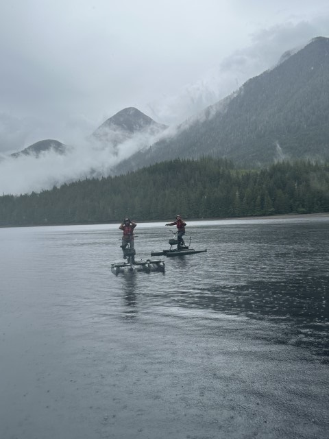 Water cycling at Nimmo Bay Lodge in Canada