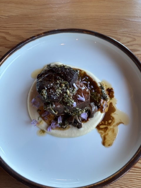 Plate of food at Nimmo Bay Lodge 