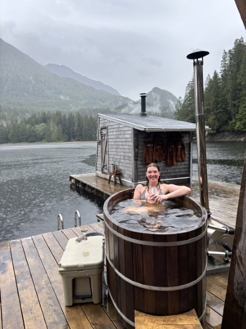 Glacial plunge pool at Nimmo Bay