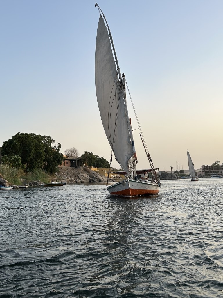 Sail boat on Nile River