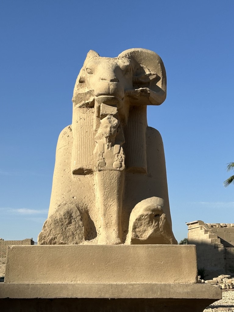 Sphinx statue in Karnak Temple