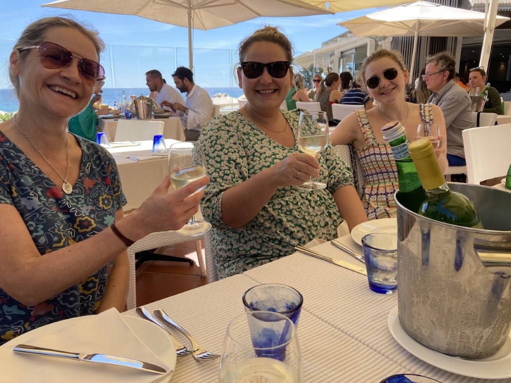 Scott Dunn travel specialists at a wine tasting in Forte Village hotel in Sardinia, Italy