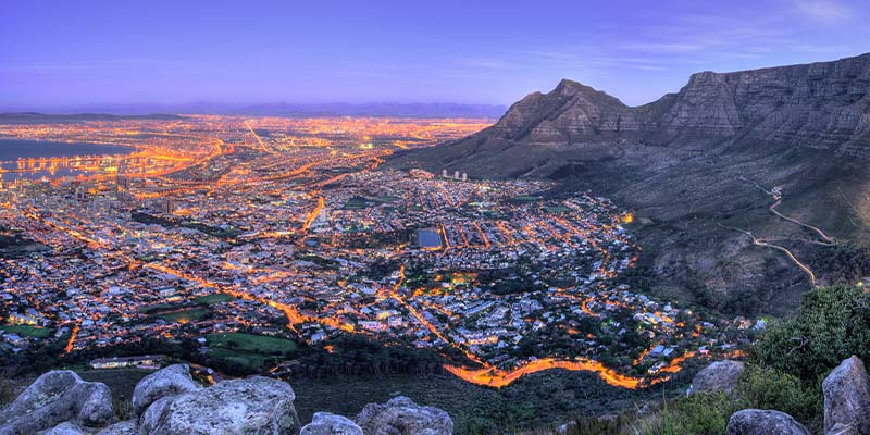 A birdseye view of Cape Town