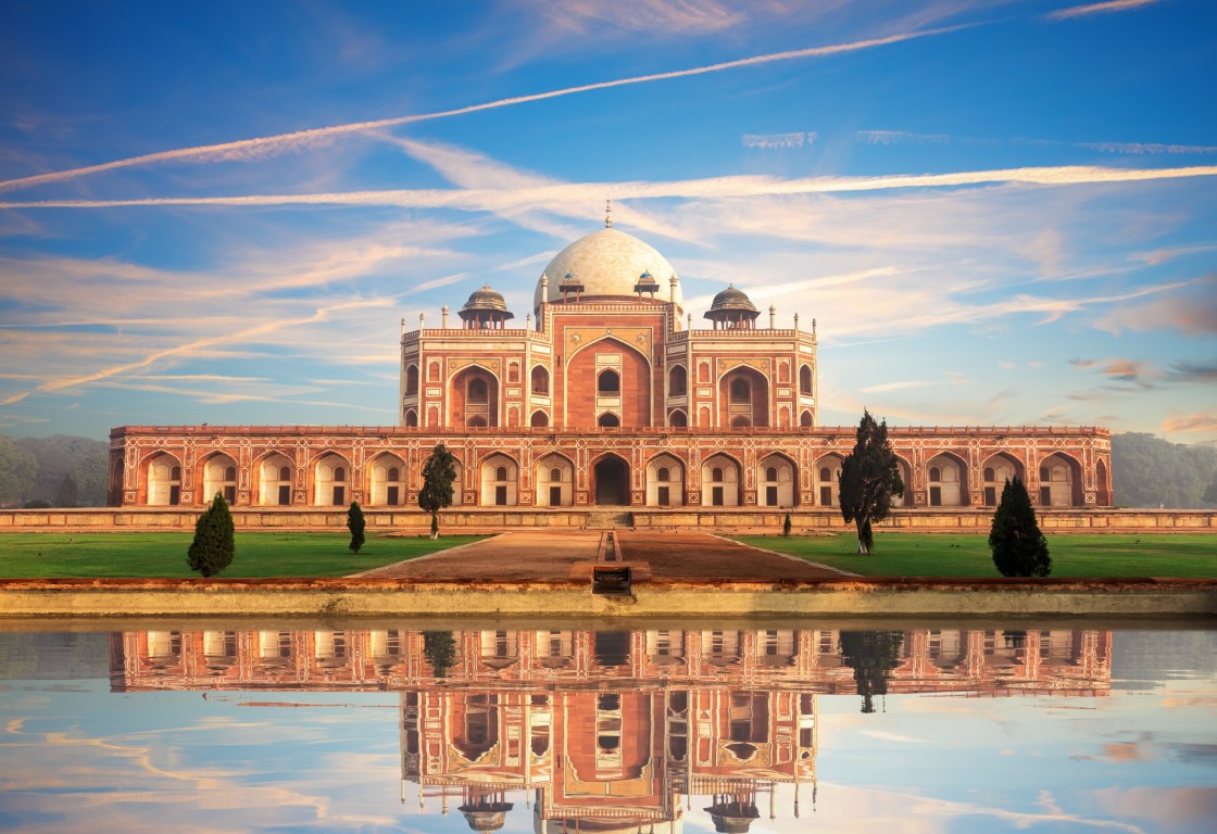 Exterior view of Humayuns tomb in Delhi, India