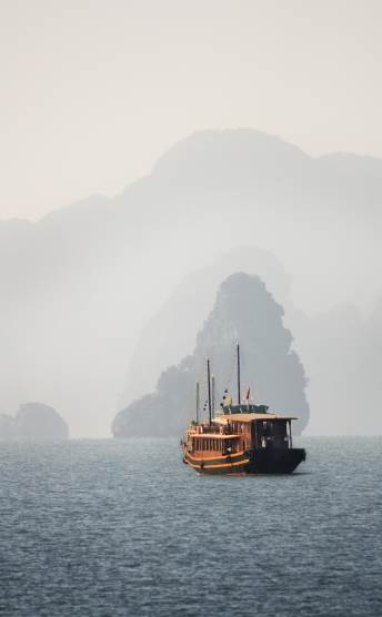 boat in Halong Bay in Vietnam