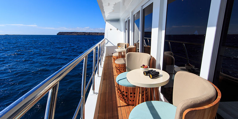 A cruise ship balcony