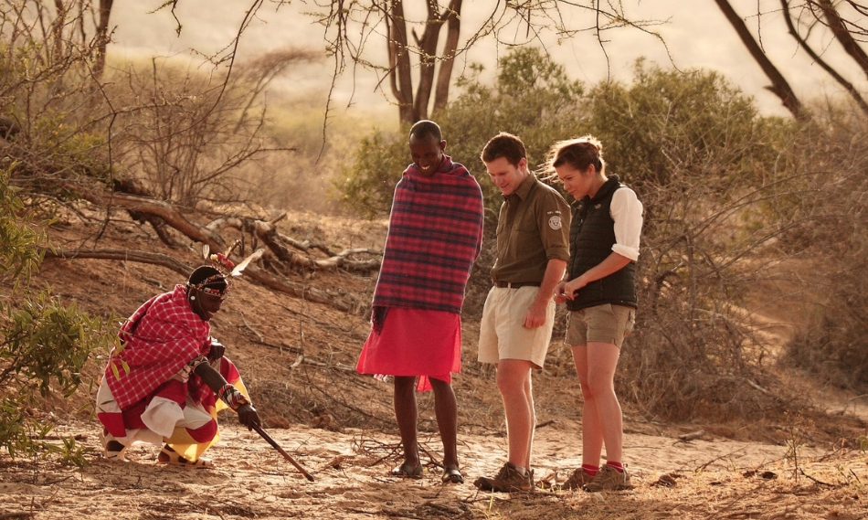Bush walk activity at Saruni in Kenya