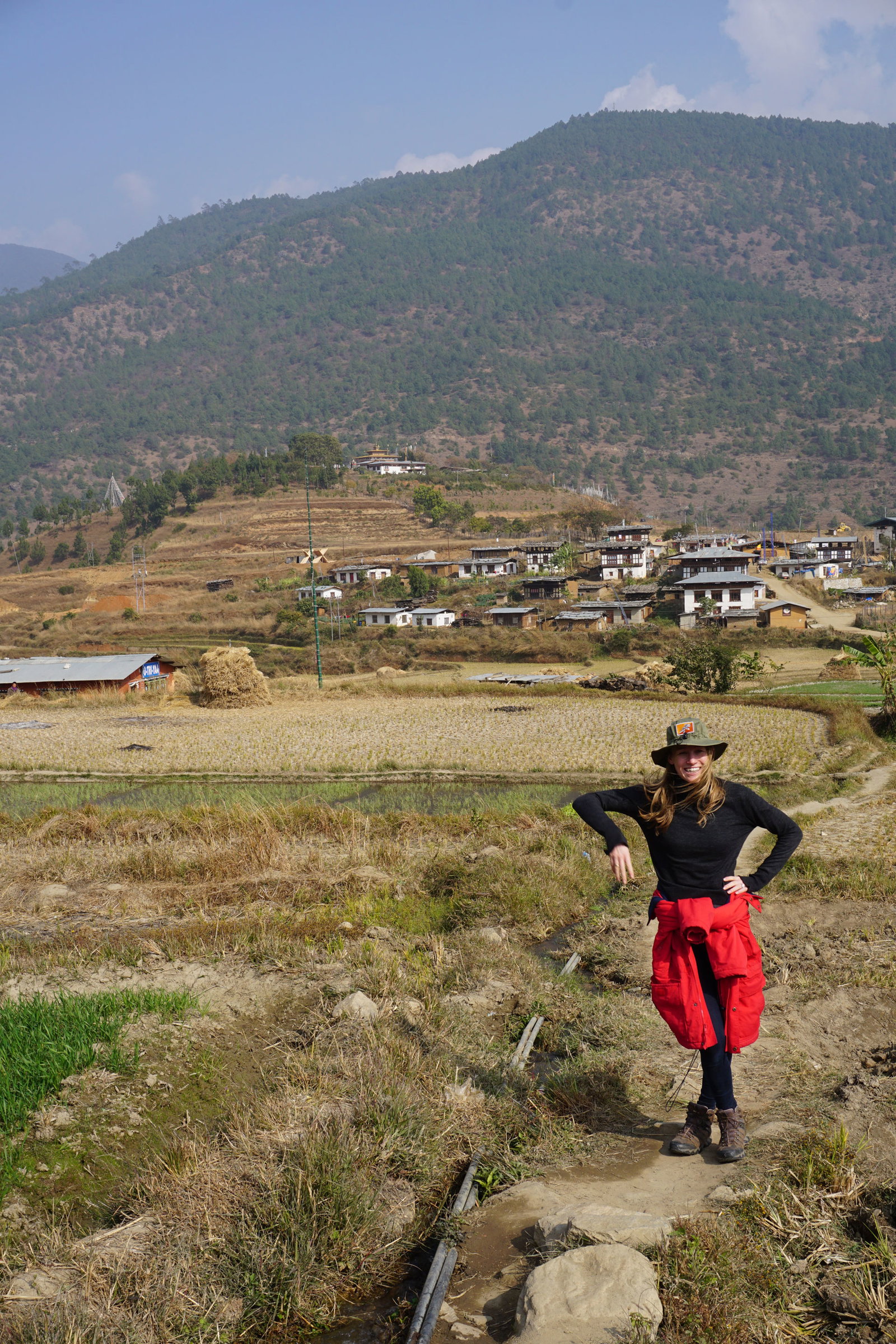 Jess posing in Punakha Valley