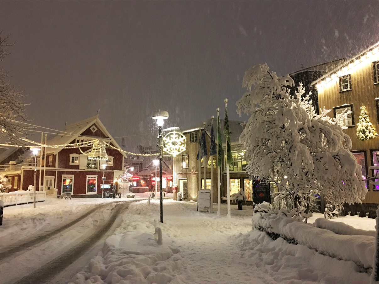 Christmas winter wonderland in Reykjavik