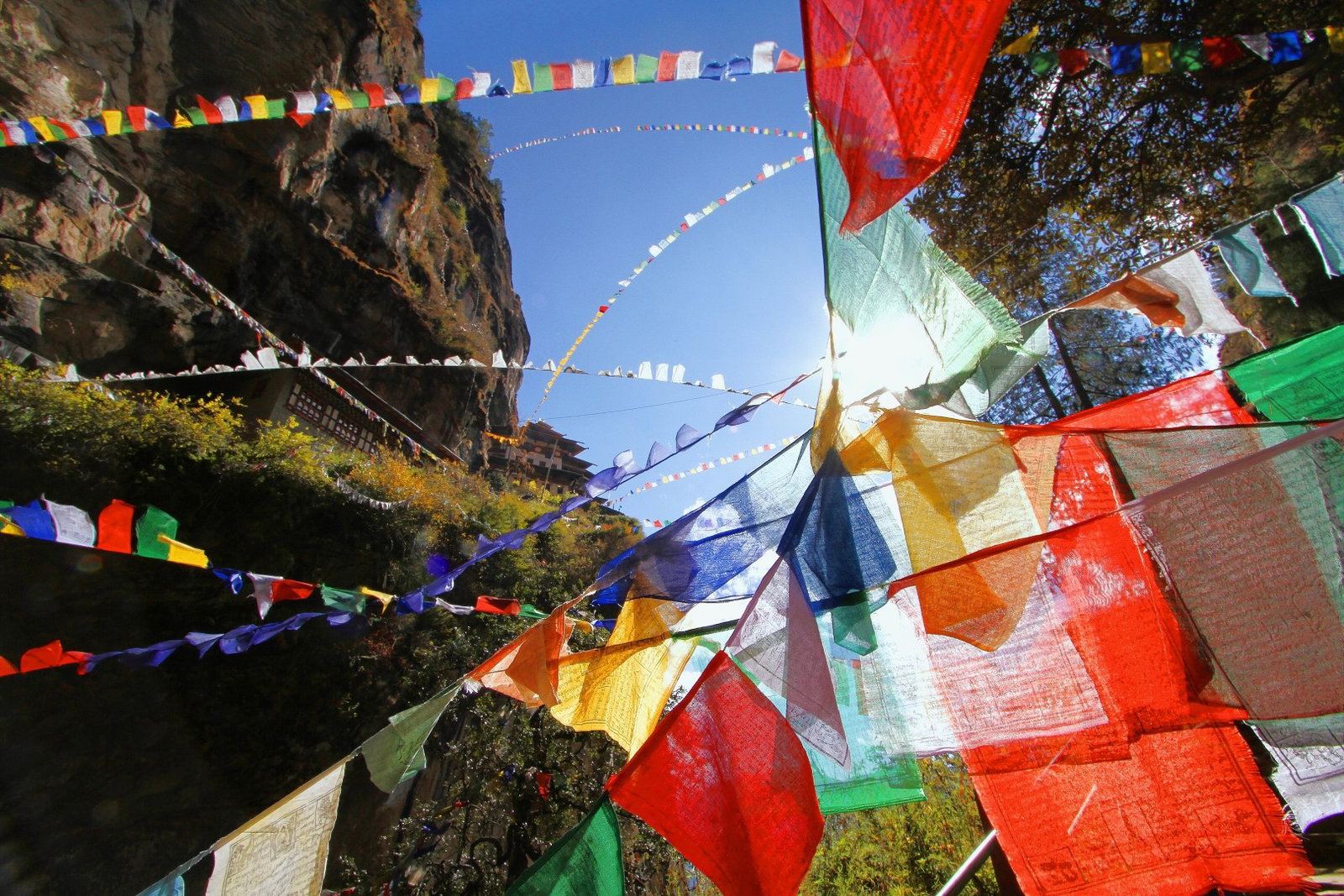 Tiger's Nest prayer flags