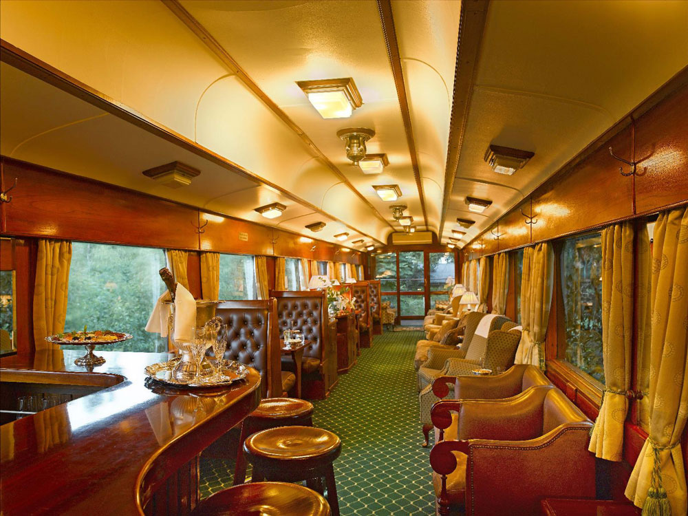 Inside the observation car, Rovos Rail