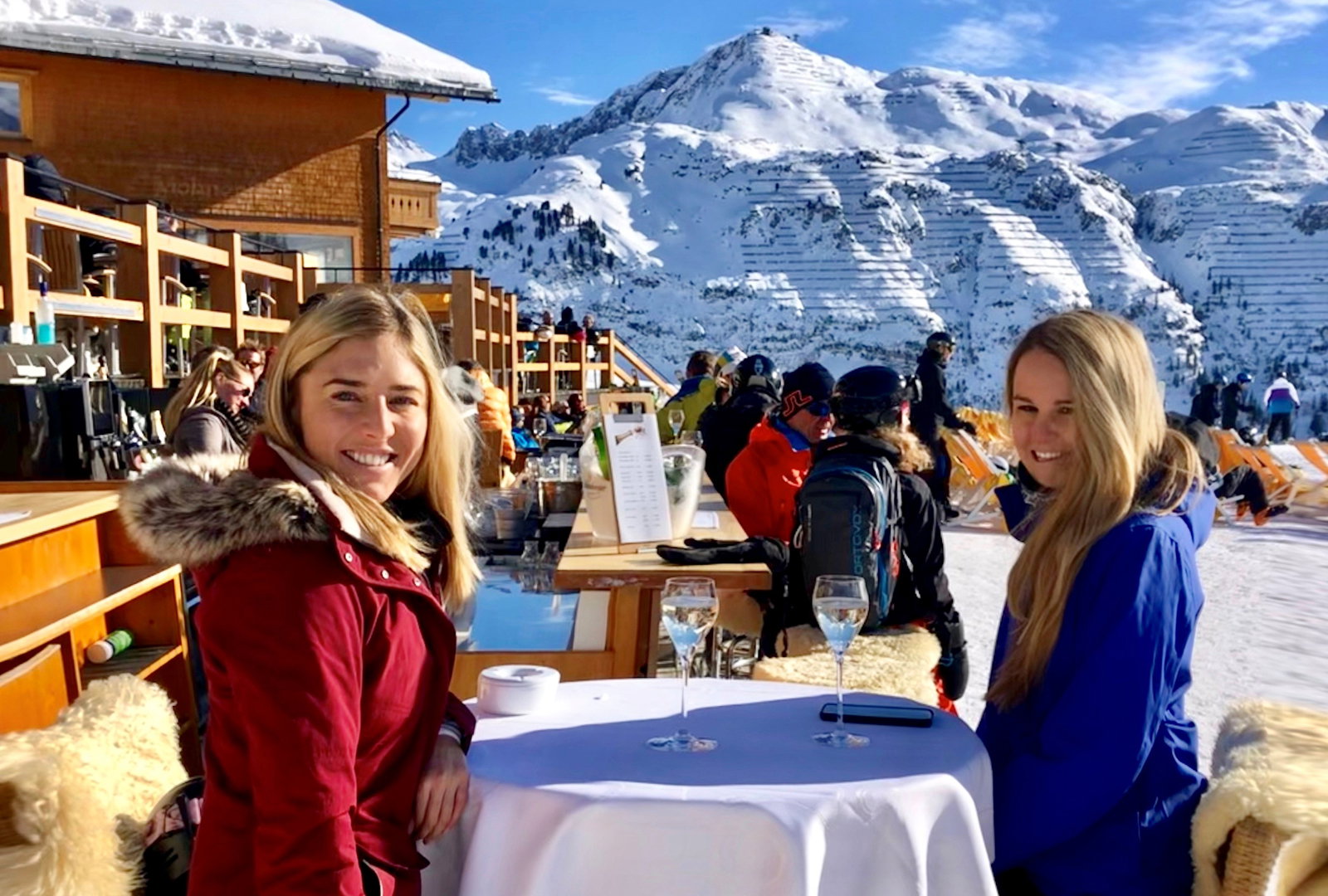 Cammie stopping for lunch in Lech