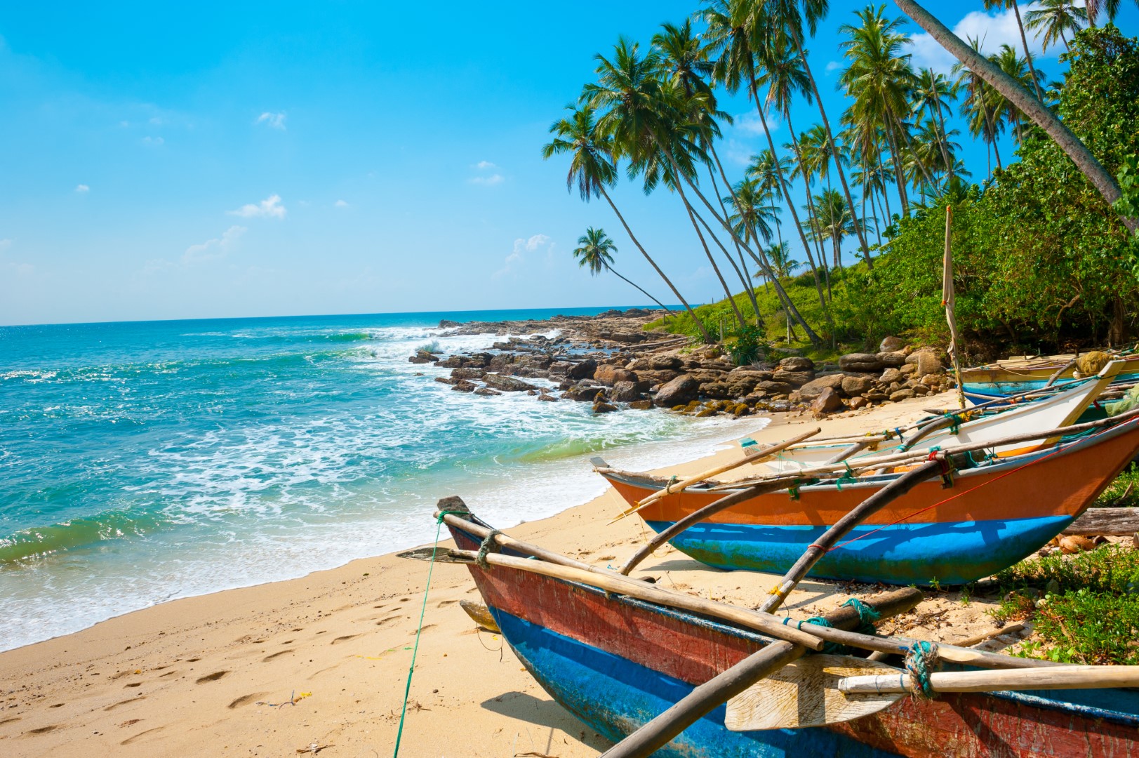 Beautiful beach in Sri Lanka
