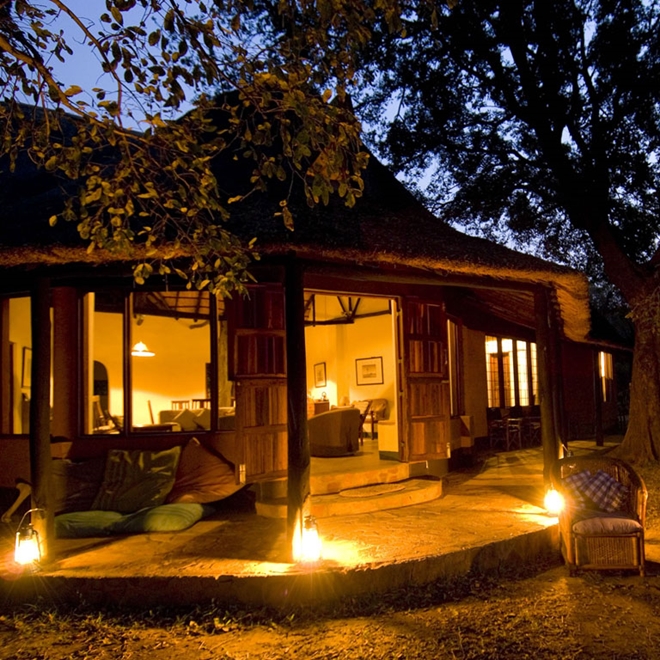 Robins House at night