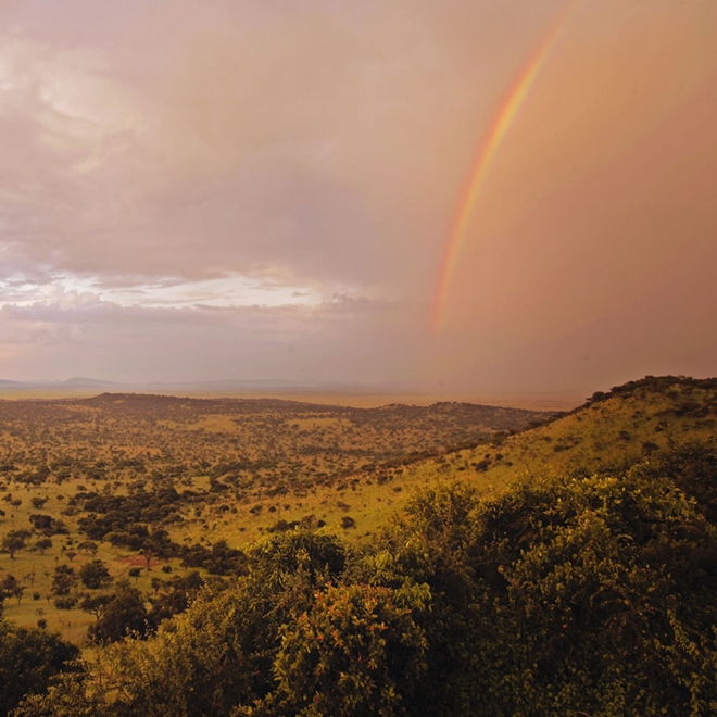 Rainbow over the Serengeti