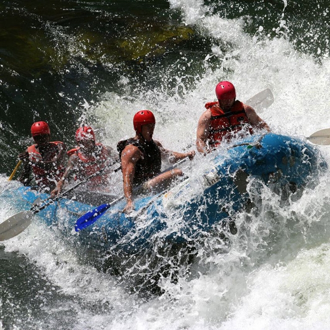 White water rafting at Victoria Falls