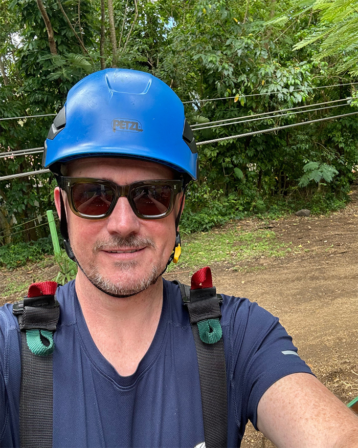 Simon Lynch ziplining
