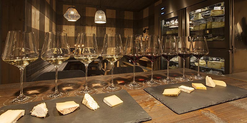 A wine tasting and cheese pairing