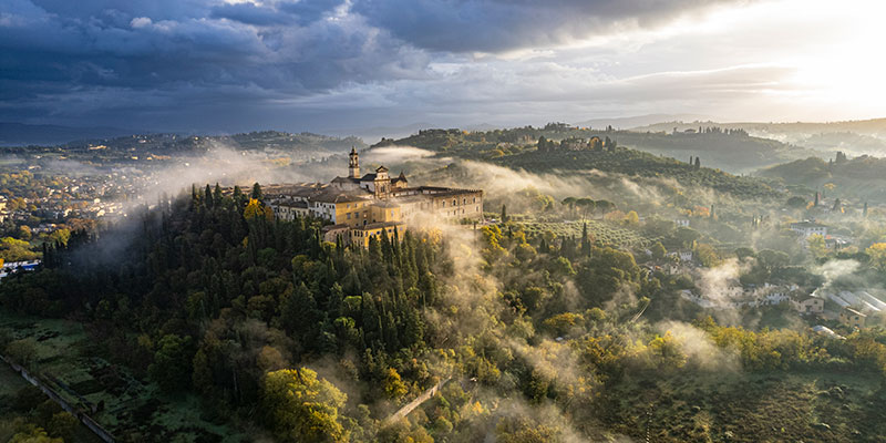 The Certosa-del-Galluzzo museum on a hilltop