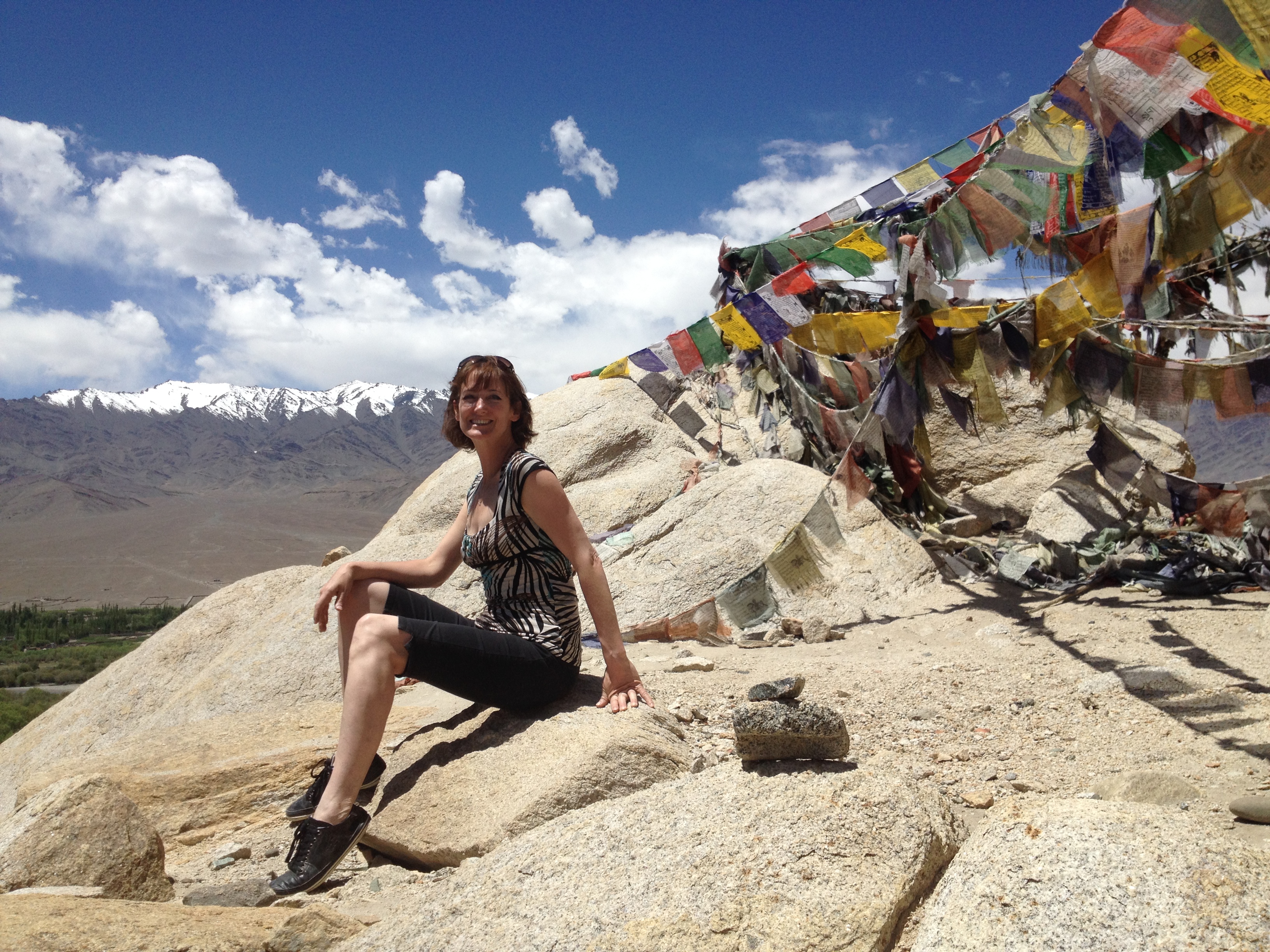 Sara on Shey palace summit
