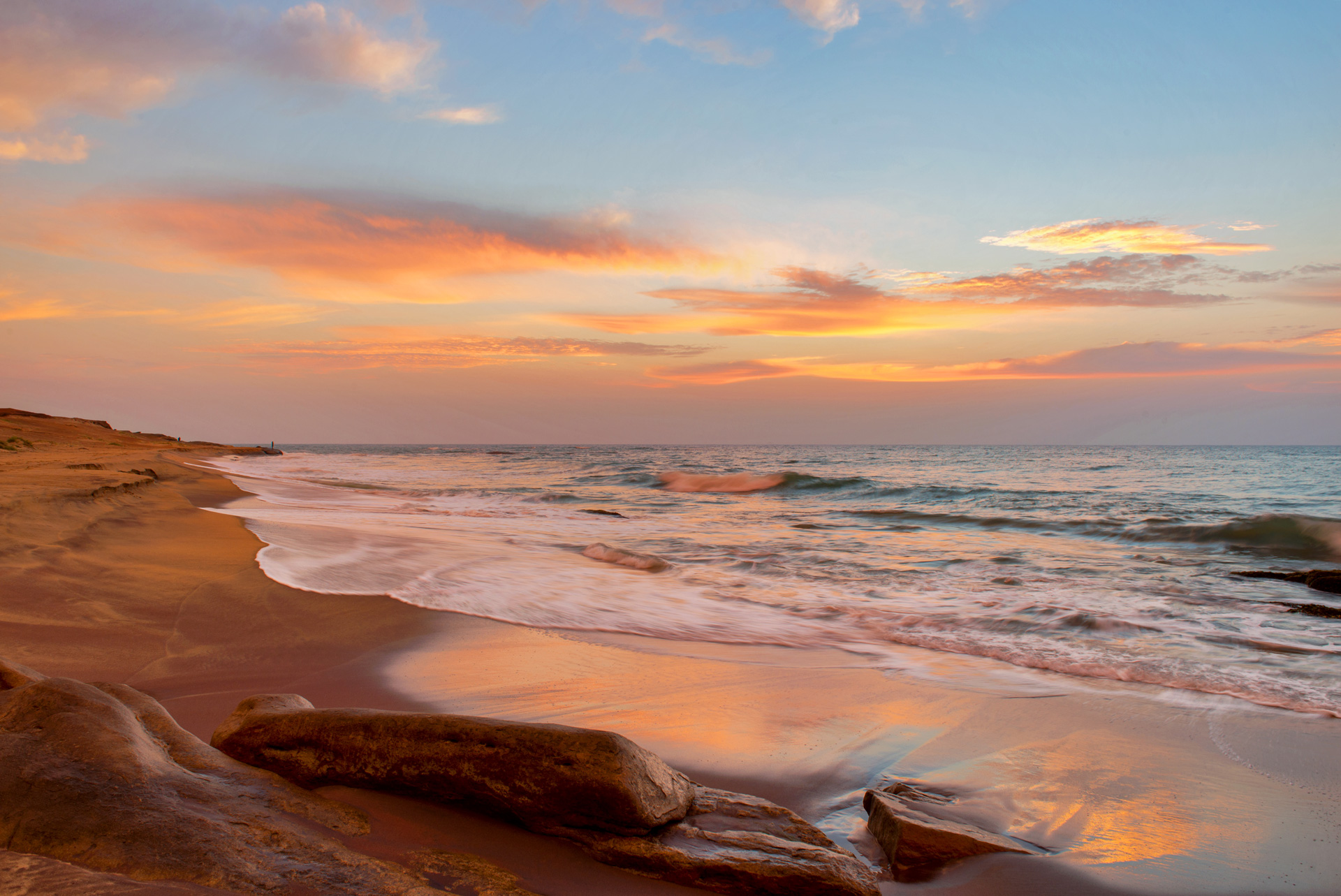Beach at dusk