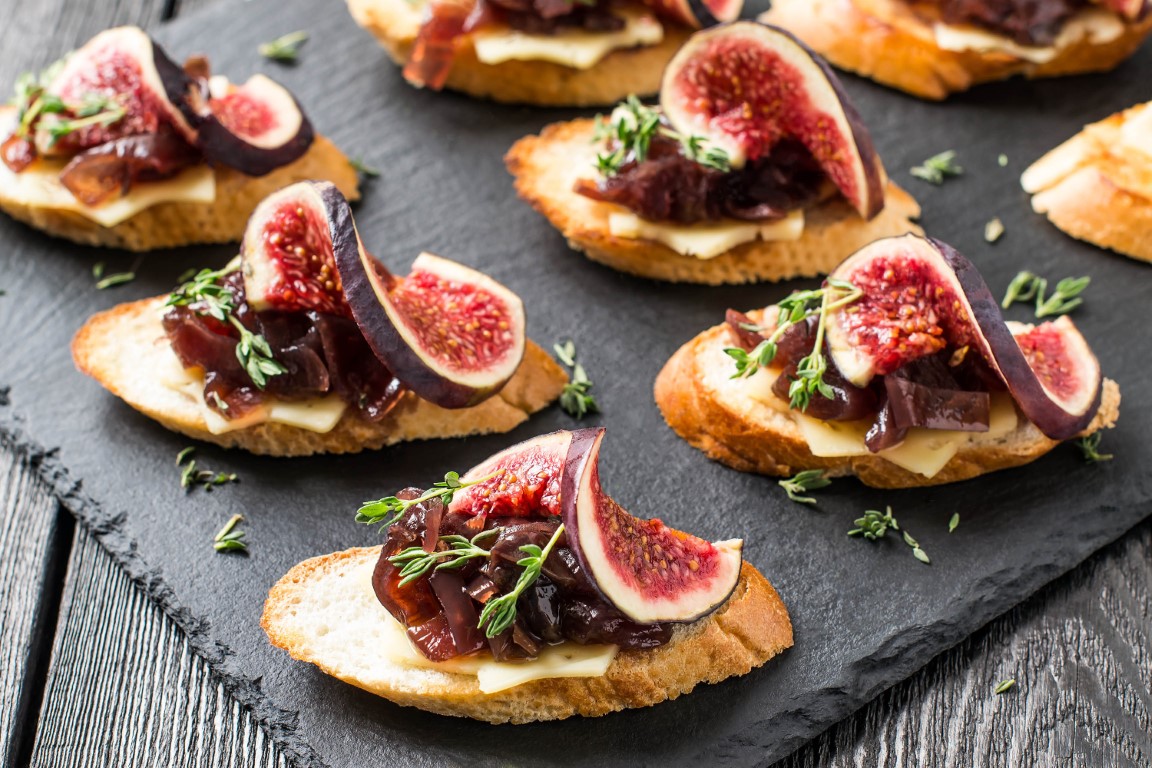 Delicious canapes on board