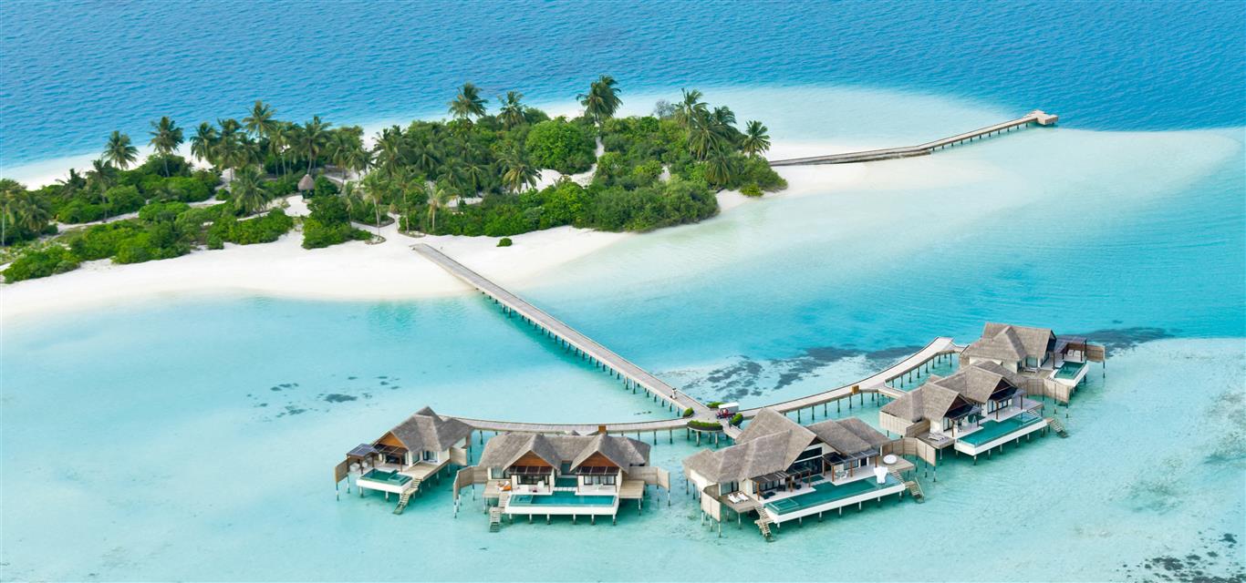 Aerial view of the accommodation at Niyama