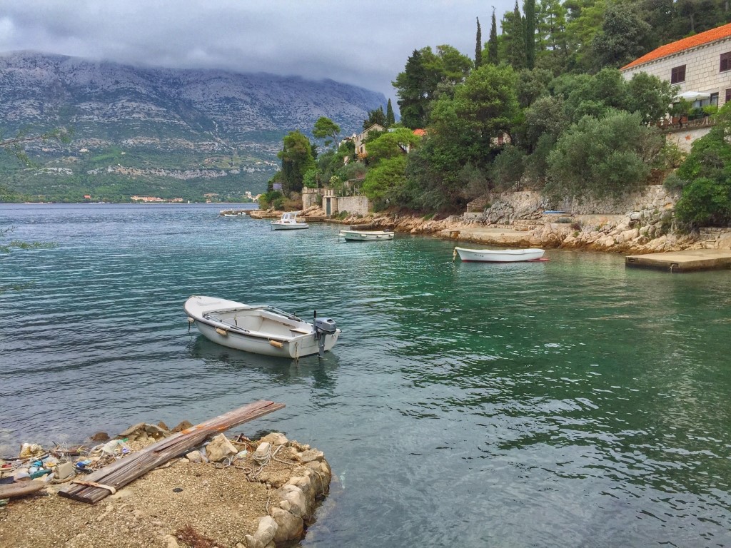 Hidden cove in the Korcula Islands