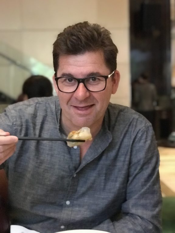 John dining at the Landmark Madarin Hong Kong