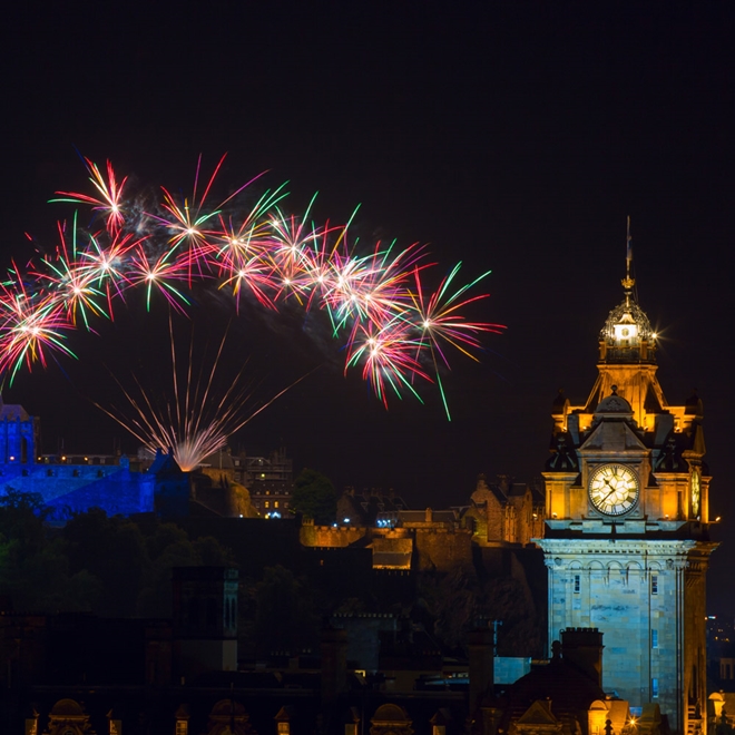 Fireworks at Edinburgh Festival