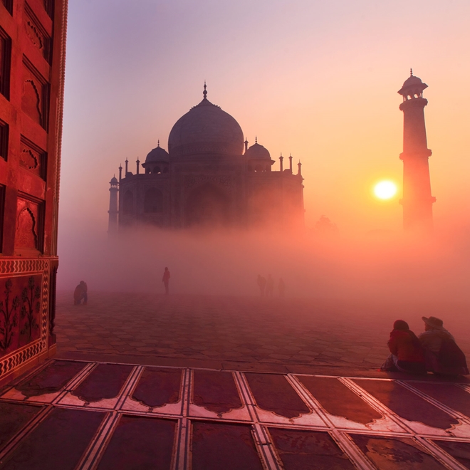 Taj Mahal at sunrise