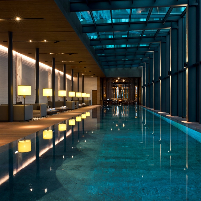 Spa pool, Chedi Andermatt