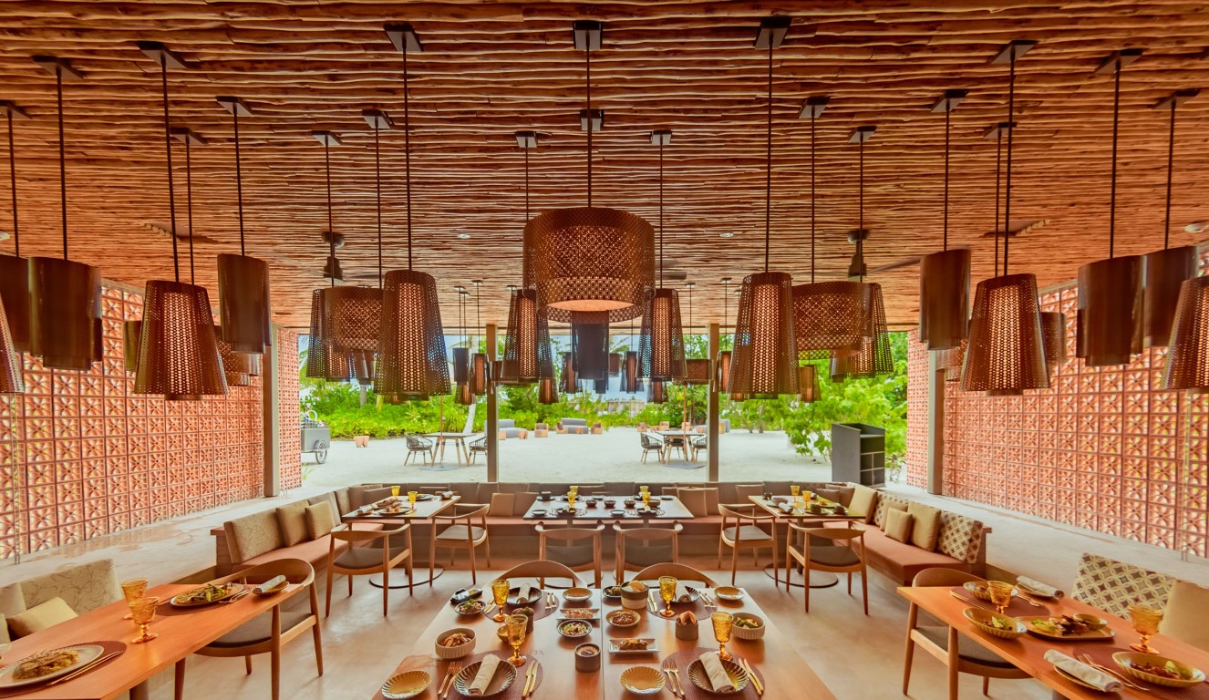 The Ritz Carlton Arabesque restaurant in the Maldives