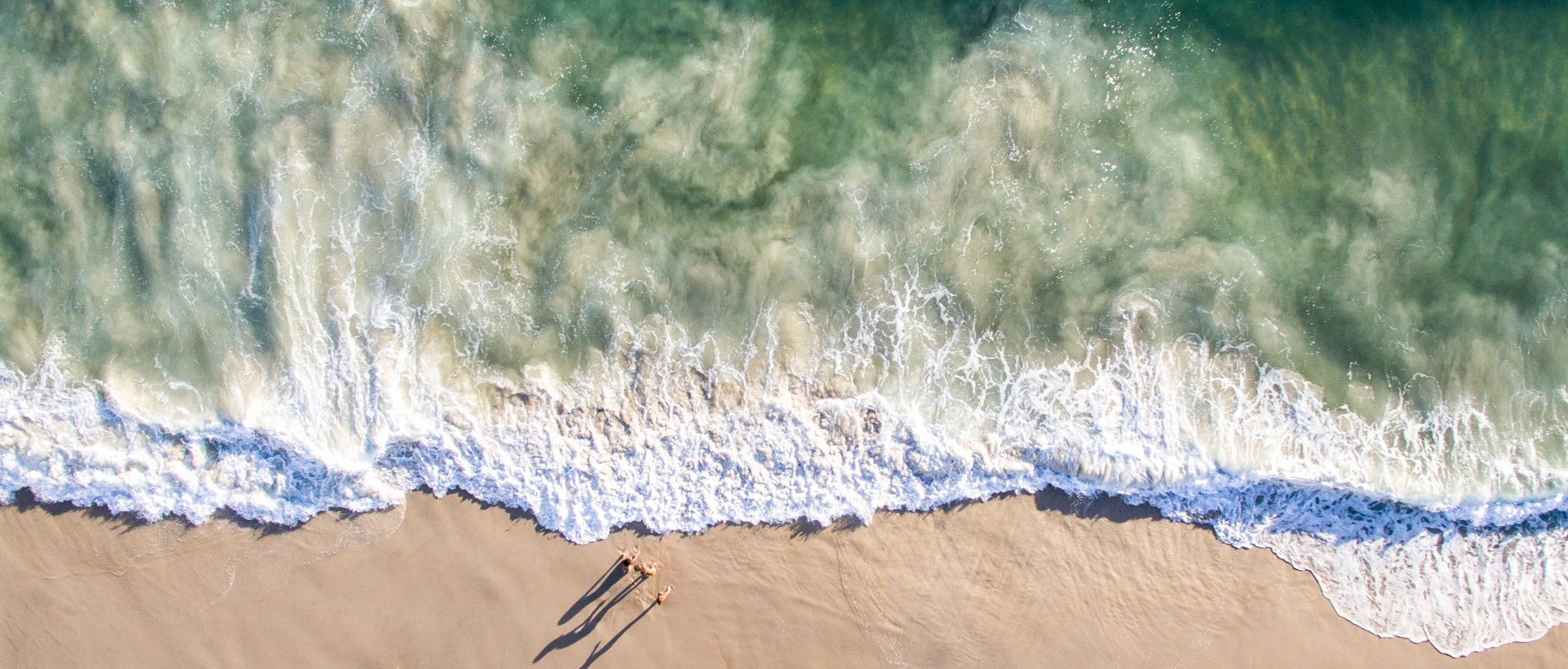 Aerial drone shot of a beach in Brazil