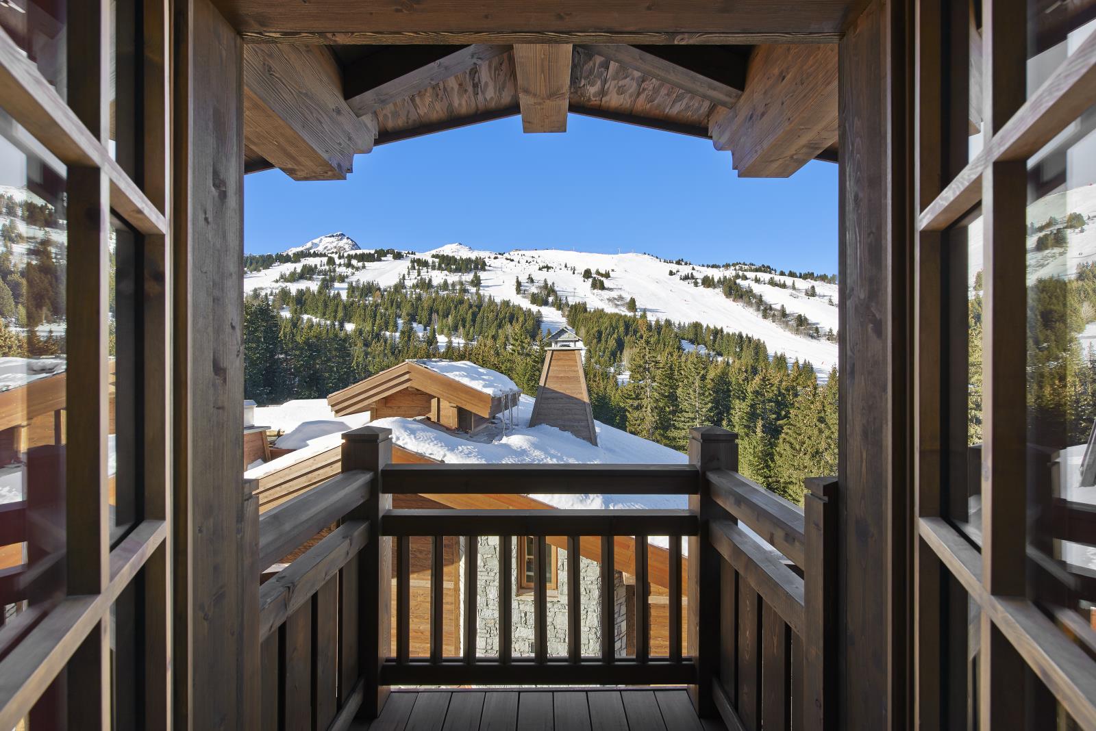 The balcony in L'apogee in Courchevel