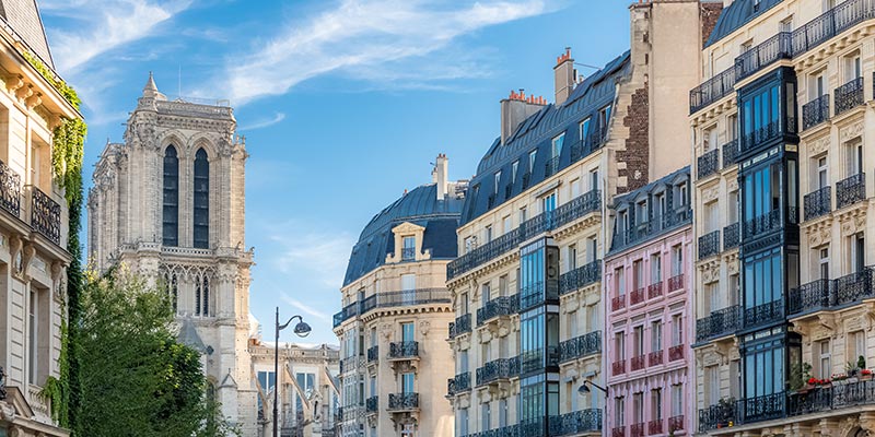 Buildings in Le Marais, Paris