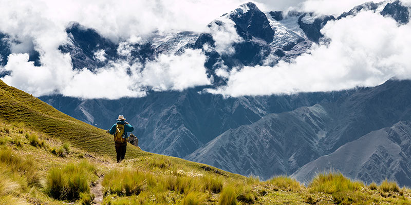 Hiker on the Inca Trail