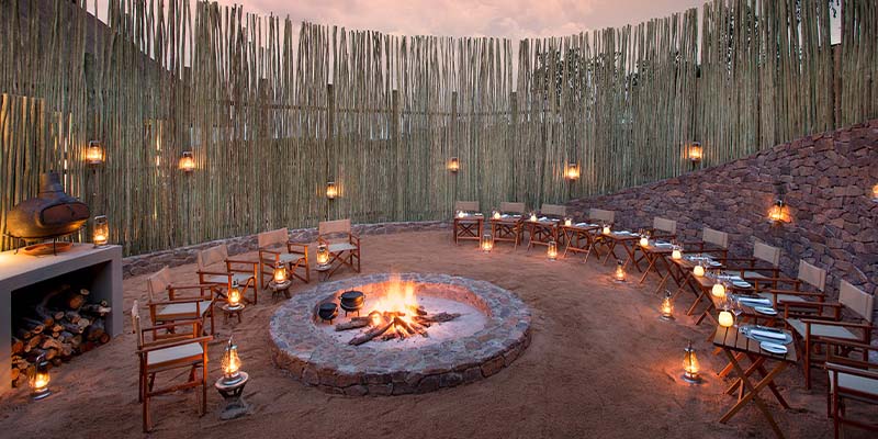 An outdoor cooking pit