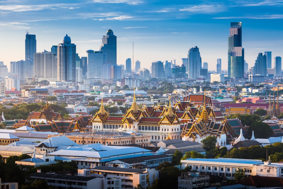 The skyline in Bangkok Thailand