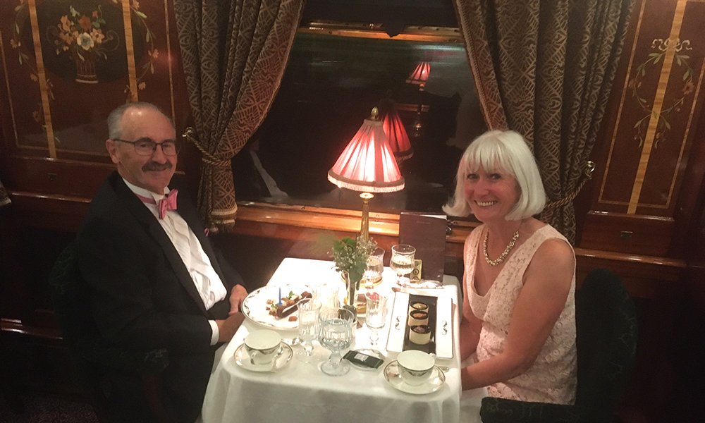 Guests aboard the Orient Express