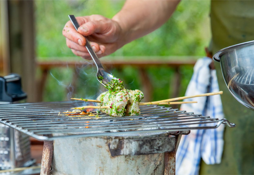 Charred wahoo fish marinated in chermoula, Kitchen in the Wild Kenya