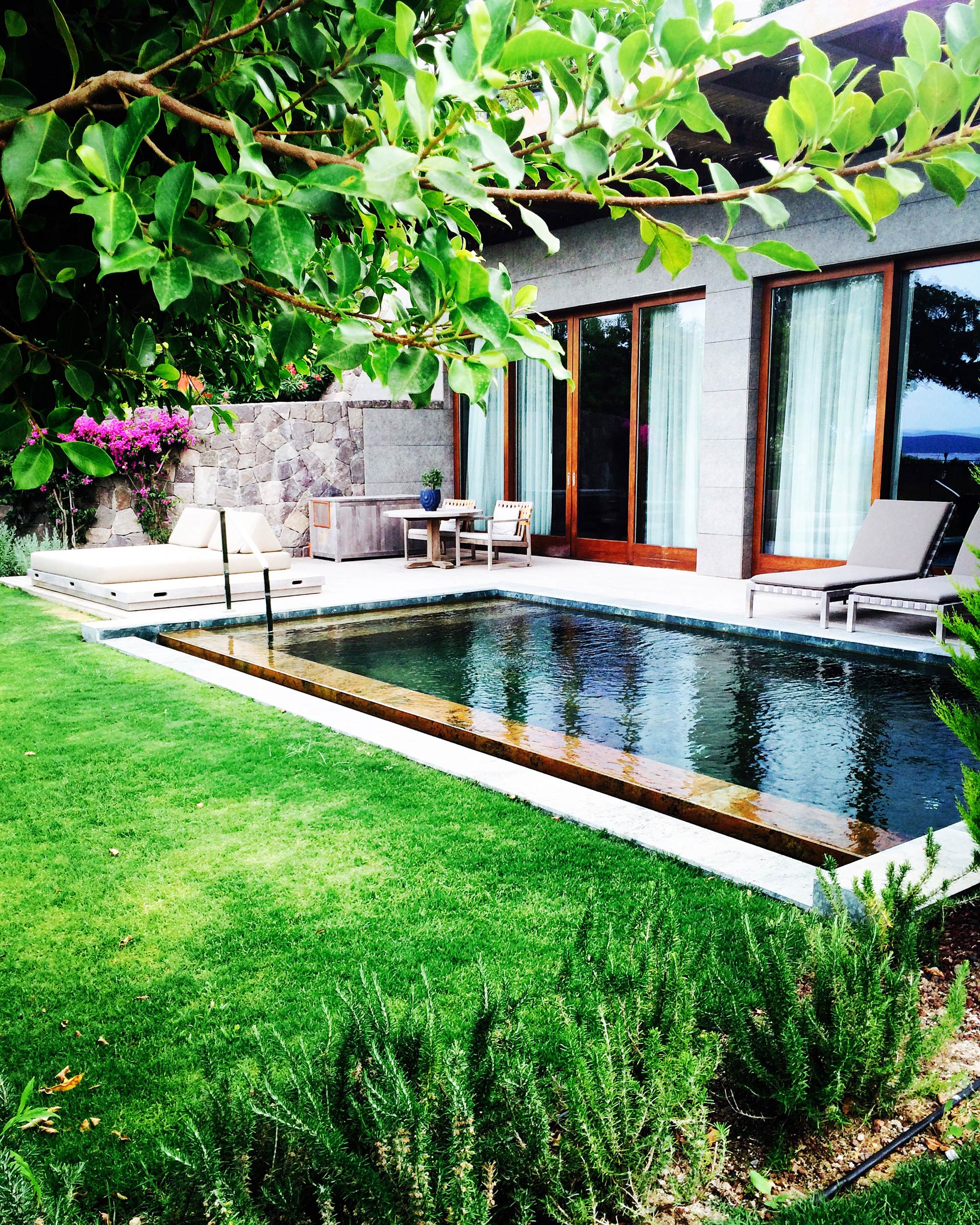 Most of the rooms have their own private plunge pools