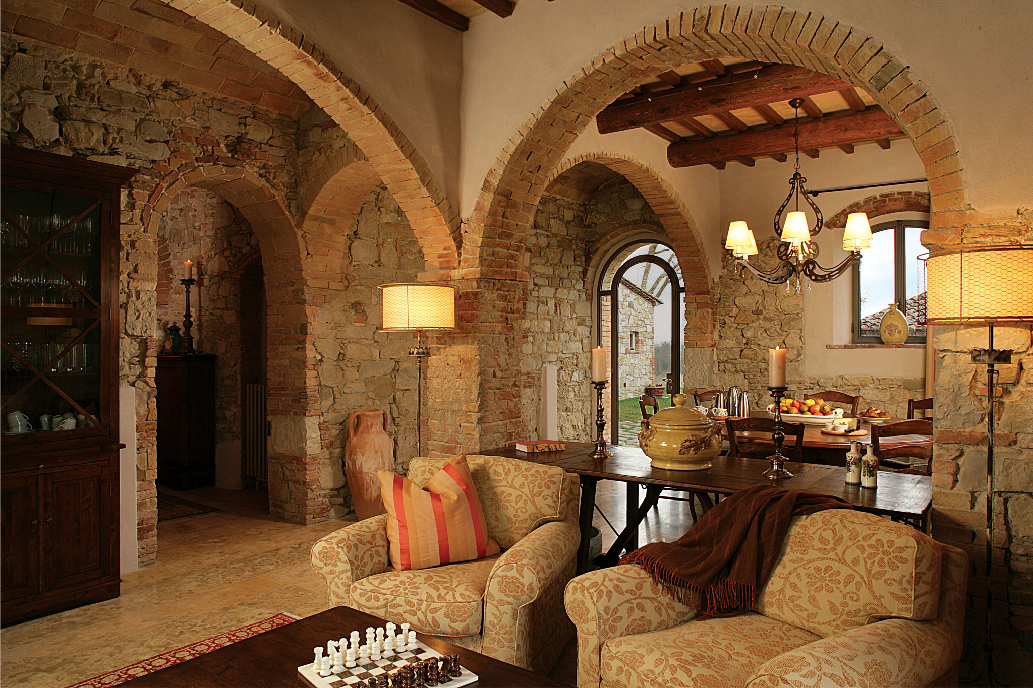 Living room at Costello di Casole