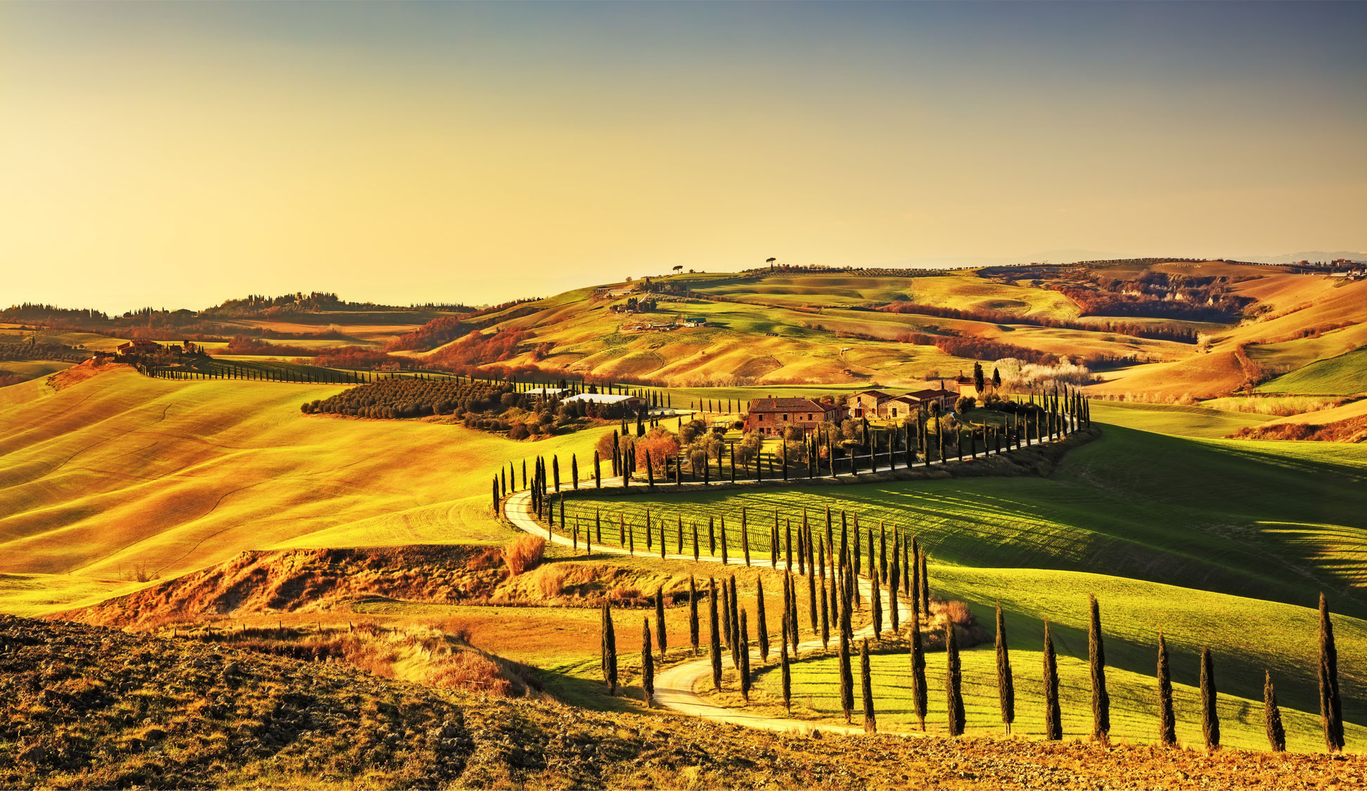 Fall in Tuscany brings rich oranges and yellows