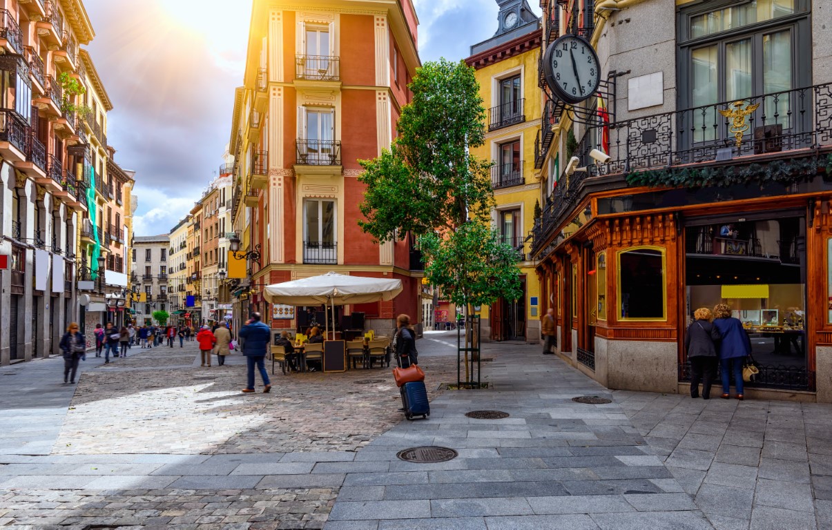 Lively neighborhood of Madrid