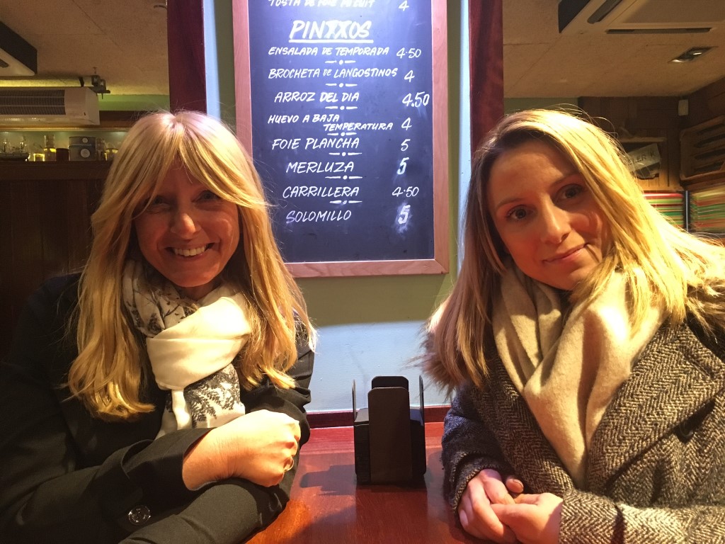 Tracy and Gemma San Sebastian on a pintxos tour