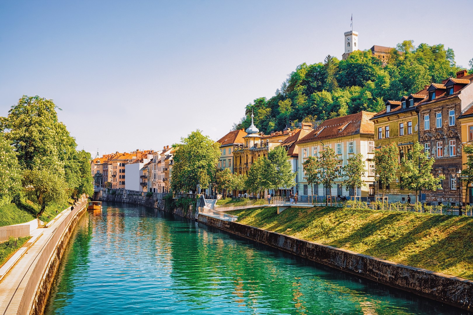 Waterfront of Ljubljana River